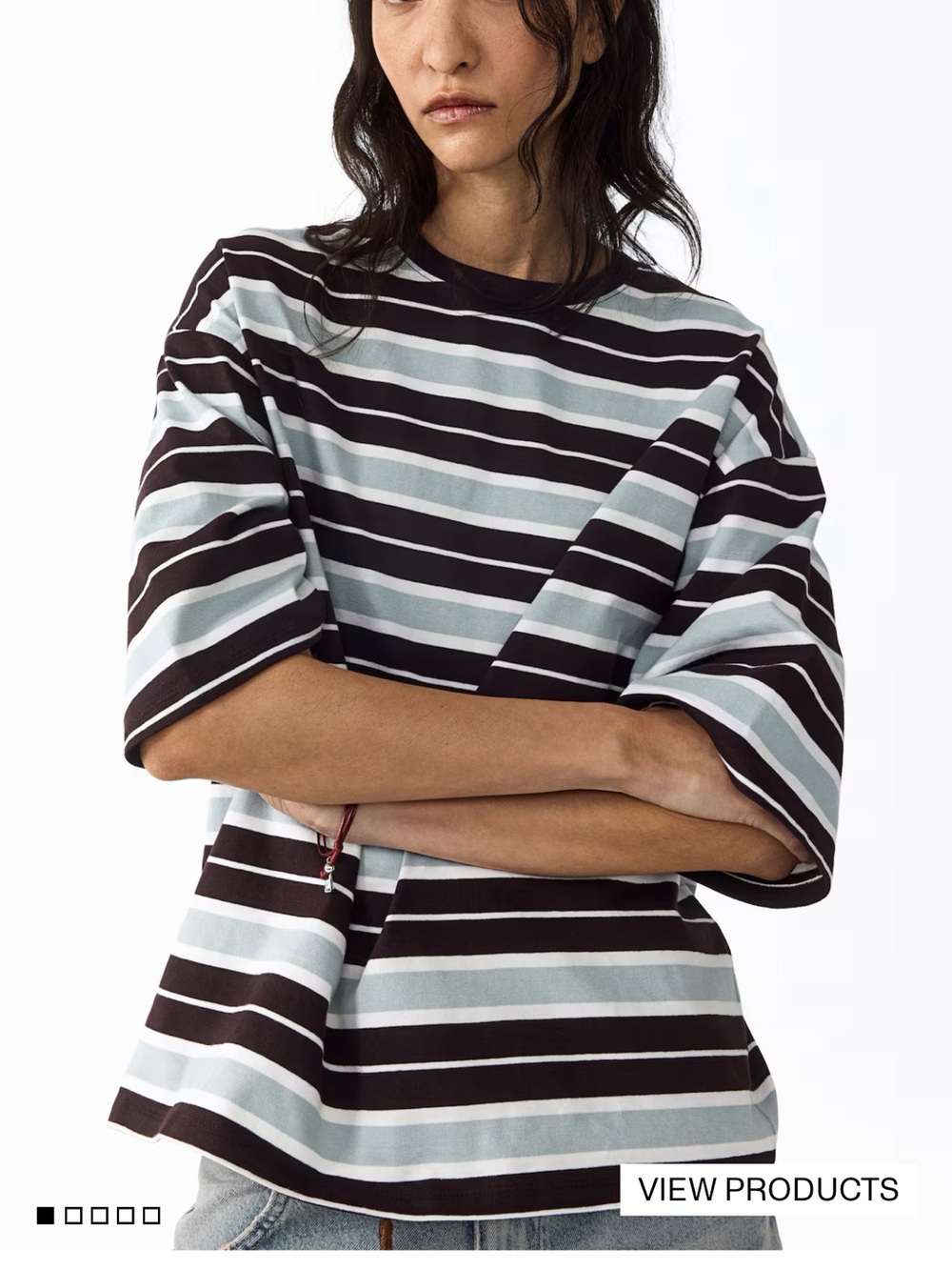 H&M Striped Short Sleeve Tee